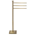 Suport cuier pentru prosoape cu 3 brate, inaltime 86cm, auriu lucios