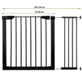 Poarta de siguranta Safety Gate pentru scari, ajustabila 103-110 cm, din otel, neagra