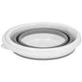 Lighean pliabil, rotund, din plastic si silicon, 31x24cm, 10litri, gri