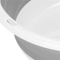 Lighean pliabil, rotund, din plastic si silicon, 37x15cm, 9litri, gri
