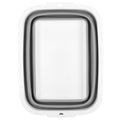 Lighean pliabil, dreptunghiular, din plastic si silicon, 40x29x15cm, 8.5litri, gri