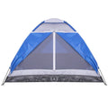 Cort plaja sau camping, impemeabil, cu protectie UV, 4 locuri, 210x240x130cm, gri albastru