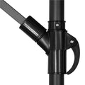 Umbrela de gradina cu brat lateral banana, cu husa, 300cm, rosu