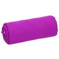 Prosop de plaja cu uscare rapida, husa de transport, 75x150cm, violet