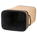 Cos de rufe din bambus cu capac, sac detasabil, volum 72L, 42x33x60cm, maro