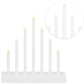Lumanari decorative de Craciun, 7 becuri tip LED, culoare argintiu