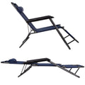 Sezlong pliabil SERSIMO GC12, Relax Zero Gravity, 80x60x153cm, Albastru inchis