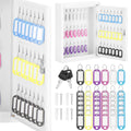 Cutie metalica din otel pentru 42 chei, echipata, 35x27x8cm, alba