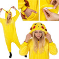 Pijama tip salopeta pentru adulti, model Pikachu, marime S