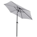 Umbrela terasa gradina, cu manivela si inclinare, diametru 260cm, gri