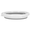 Lighean pliabil, rotund, din plastic si silicon, 25x19cm, 5litri, gri
