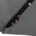 Umbrela de gradina cu brat lateral banana, iluminare LED, cu husa, 300cm, gri