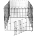 Tarc pentru animale de companie, din fier, forma configurabila, cu usa de acces, 3XL, 165x85x73cm, negru