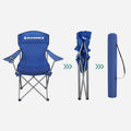 SONGMICS Set 2 scaune pliabile de camping sau pescuit, suport pahar, maxim 150kg, albastru