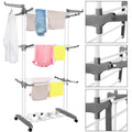 Uscator vertical pentru rufe, mobil si pliabil, cu doua umerase, 75x57x170cm, sarcina 20kg