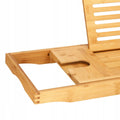 Raft cu tava pentru cada din bambus natural Sersimo 1025, extensibila, 75-111x23cm