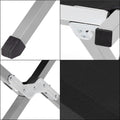 Pat pliant pentru camping, structura metalica, 190x74x42cm, 150kg, negru