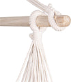 Hamac tip leagan suspendat pentru casa sau gradina HM40, crem, cu perne, 130x100cm, 150kg