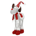 Figurina Craciun, Ren, picioare telescopice, iluminare LED, 61cm