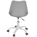 Scaun de birou ergonomic, piele ecologica, 150kg, baza otel, gri
