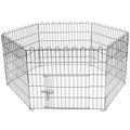 Tarc pentru animale de companie, din fier, forma configurabila, cu usa de acces, 3XL, 165x85x73cm, negru