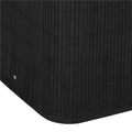 Cos de rufe din bambus cu capac, 2 compartimente, sac detasabil, volum 100L, 54x35x60cm, negru