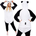 Pijama tip salopeta pentru adulti, model Panda, marime L