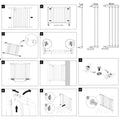 Poarta de siguranta Safety Gate pentru scari, ajustabila, din lemn cu structura otel, 82-89cm, negru maro
