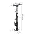 Pompa bicicleta cu manometru, accesorii umflare mingi si articole gonflabile, 160PSI, aluminiu, 60cm