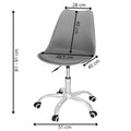 Scaun de birou ergonomic, piele ecologica, 150kg, baza otel, gri