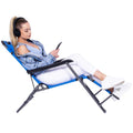Sezlong pliabil SERSIMO GC4, Relax Zero Gravity, 80x60x153cm, Albastru deschis