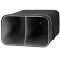 Cos de rufe din bambus cu capac, 2 compartimente, sac detasabil, volum 100L, 54x35x60cm, negru