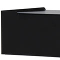 Suport hartie igienica din otel cu sertar depozitare, sistem montare inclus, 22cm, negru bej