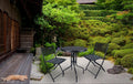 Set mobilier gradina Sersimo Oneiro, 2 scaune pliabile, 1 masa, negru