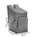 Rucsac transport animale talie mica-medie, maxim 12 kg, buzunare laterale, 39x28x27 cm, gri