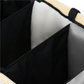 Cos de rufe cu 3 compartimente, cadru din lemn, 67x42x57 cm, 105 litri