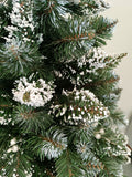 Brad artificial Christmas Deluxe by Sersimo, Crystal nins cu merisoare, 2D, 180cm