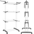 Uscator vertical pentru rufe, mobil si pliabil, cu doua umerase, 75x57x170cm, sarcina 20kg
