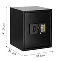 Seif electronic standard cu cifru si cheie, 415x350x310 mm, negru