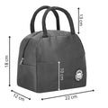 Geanta frigorifica cu izolatie termica pentru mancare, 21x10x23cm, gri