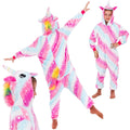 Pijama tip salopeta pentru copii, model unicorn, marime 130-140cm