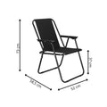 Scaun de plaja Sersimo, pliabil, 100kg, 52x73cm, negru