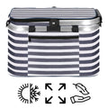 Geanta pentru picnic sau plaja, termoizolanta, 28 litri, alb albastru