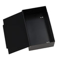Suport hartie igienica din otel cu sertar depozitare, sistem montare inclus, 22cm, negru bej