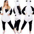 Pijama tip salopeta pentru adulti, model Panda, marime L