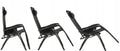 Sezlong scaun pliant plaja sau gradina, Siesta, gravitatie zero, cu tetiera, 175x67x110 cm, negru
