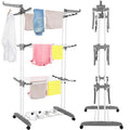 Uscator vertical pentru rufe, mobil si pliabil, cu doua umerase, 75x57x170cm, sarcina 20kg