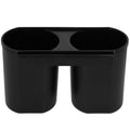 Uscator de vase cu suport tacamuri, din otel, cu tava de scurgere, manere lemn, 42x32x15cm, negru