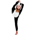 Pijama tip salopeta pentru copii, model panda, marime 125-140cm