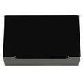 Suport hartie igienica din otel cu sertar depozitare, sistem montare inclus, 22cm, negru bej